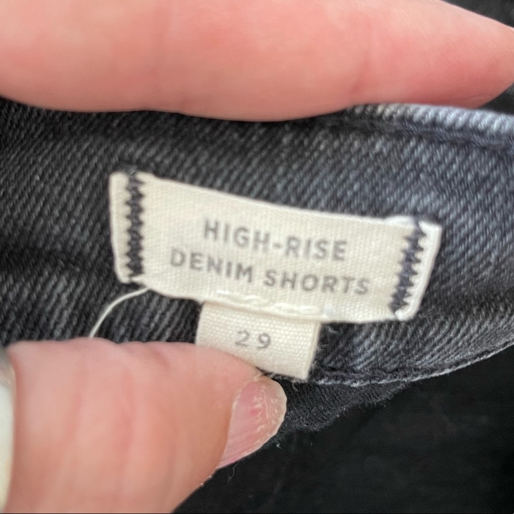 Madewell Black High Rise Denim Shorts Size 29 - Picture 5 of 6